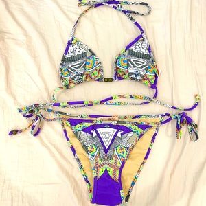 Mara Hoffman two-piece tribal swim bikini Sz S